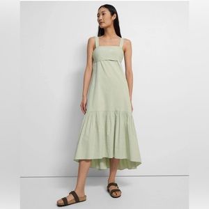 Theory Sage Green Sleeveless Midi Dress